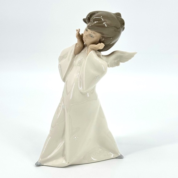 Lladro Angelic Angel Mime Glazed Porcelain Figurine - Picture 1 of 9
